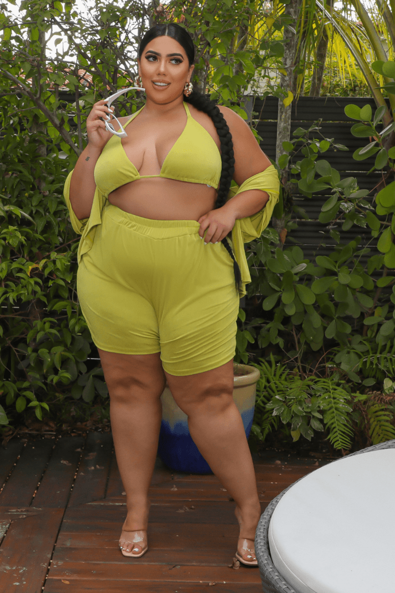 3pc Jasmine Days Short Set Plus